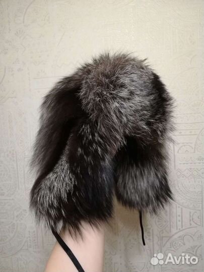 Шапка из чернобурки взрослая