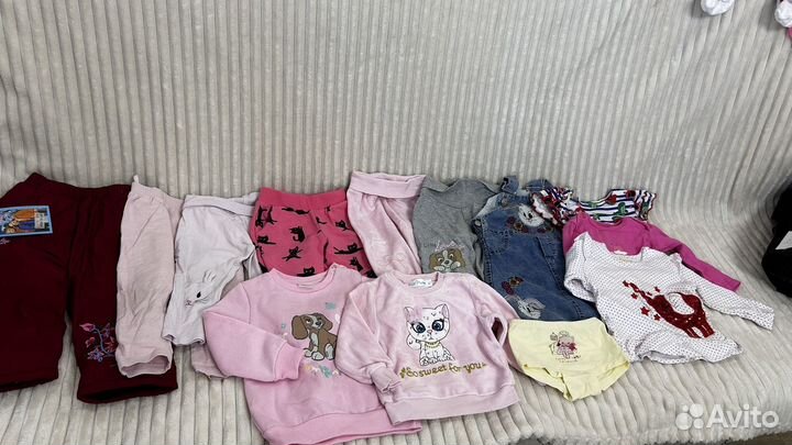 Вещи пакетом на девочку 74-86 (9-18 мес)