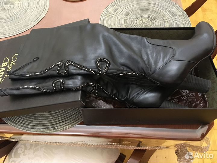 Сапоги кожаные