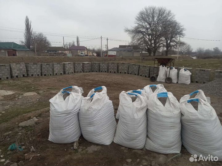 Цемент, песок, речной, мытый, жёлтый песок щебень