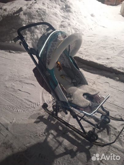 Детские санки коляска ника