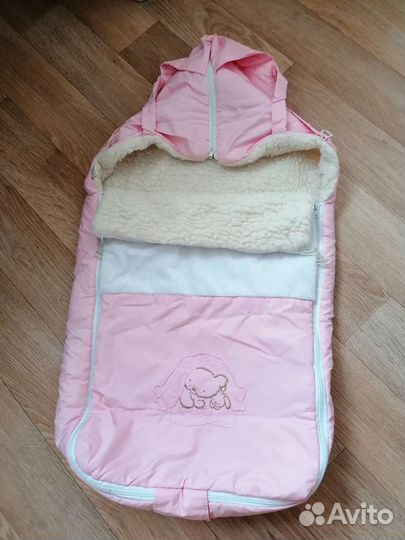 Зимний конверт в коляску на овчине