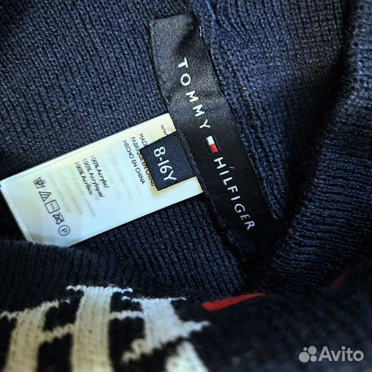Шапка+перчатки Tommy Hilfiger оригинал
