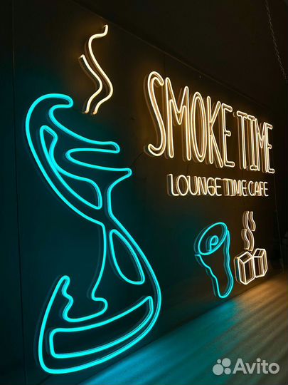 Неоновая вывеска для бизнеса / оплата частями