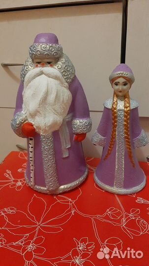 Дед Мороз и снегурочка СССР пластик