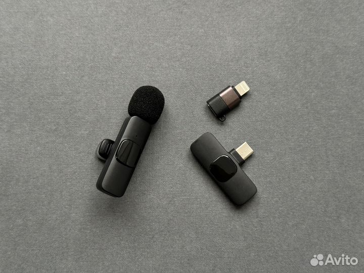 Беспроводной петличный микрофон для iOS / Android