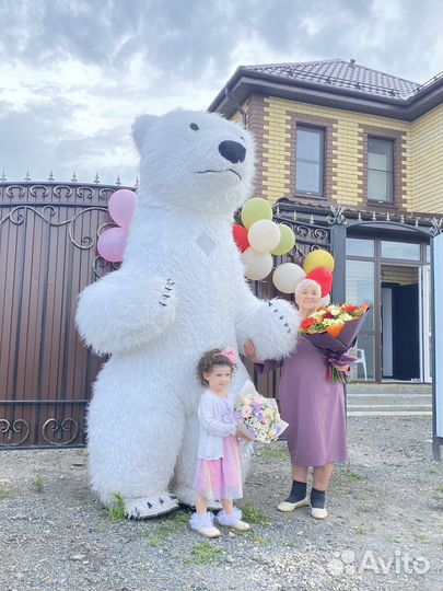 Танцующий Белый Мишка. Поздравление на праздник