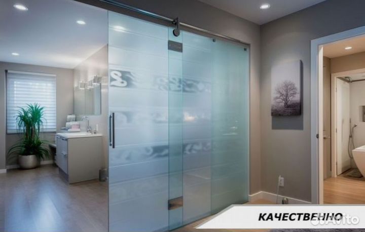 Дверь стеклянная межкомнатная