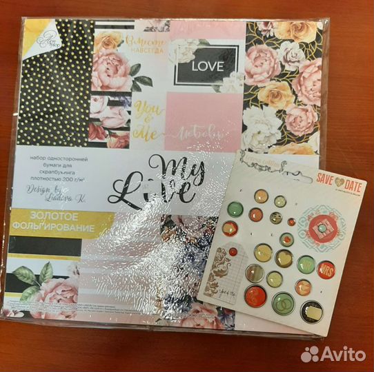 Бумага для скрапбукинга, фишки, вырубка и пр