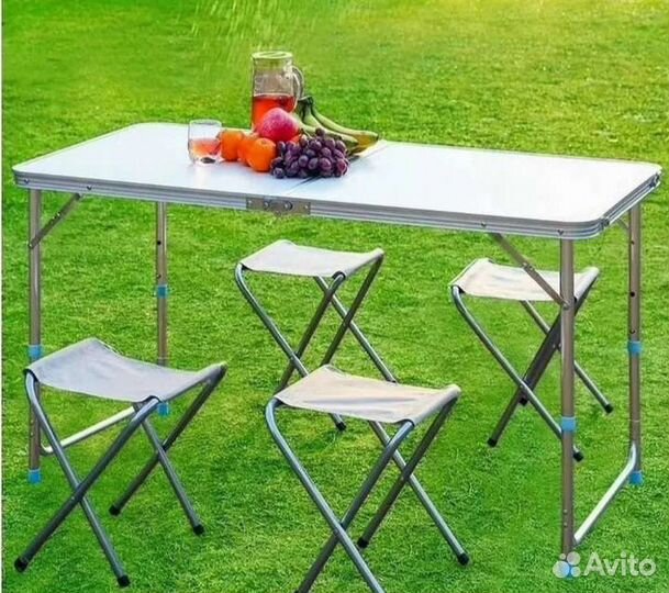 Стол складной туристический с 4мя стульями