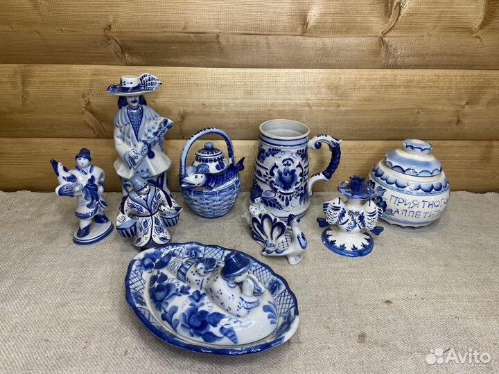 Фигурки Посуда Гжель Россия СССР
