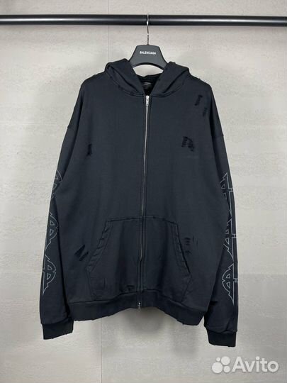 Balenciaga Paris Moon Zip-Hoodie