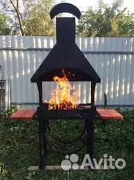 Мангал с крышей