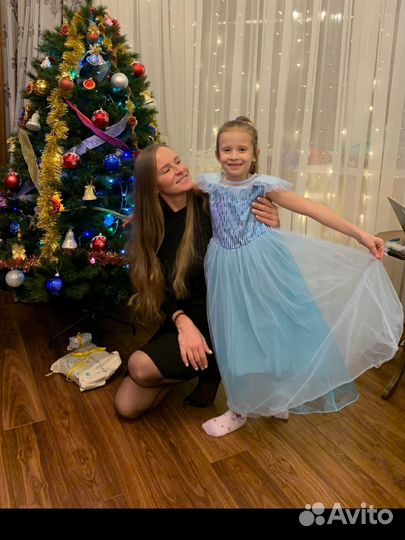Платье детское Эльзы 116-122 холодное сердце