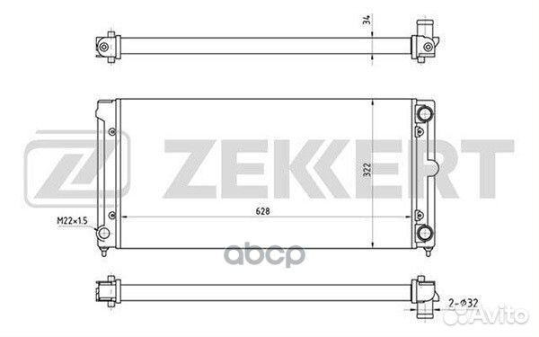 Радиатор охл. дв. VW Passat III IV 88- mk-1034