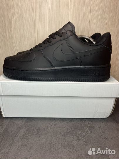 Кроссовки nike air force 1 low black мужские