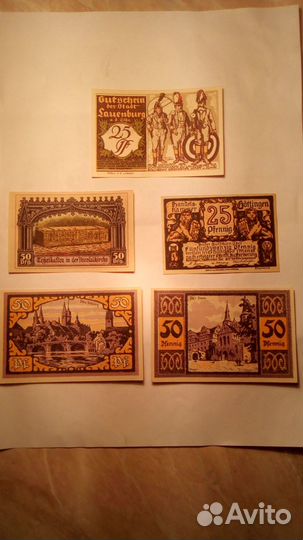 Набор купюр Германии нотгельды 1921 года