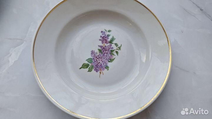Тарелки фарфор Сирень СССР 2 шт