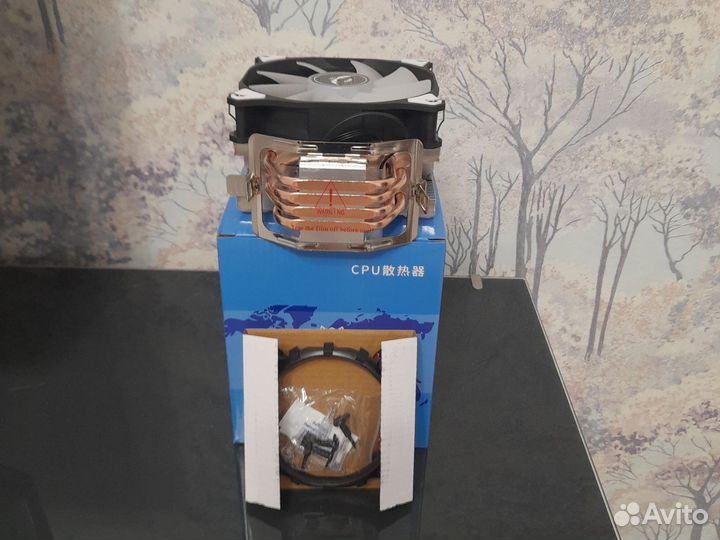 Кулер для процессора на 2/4/6 тепловых трубок RGB