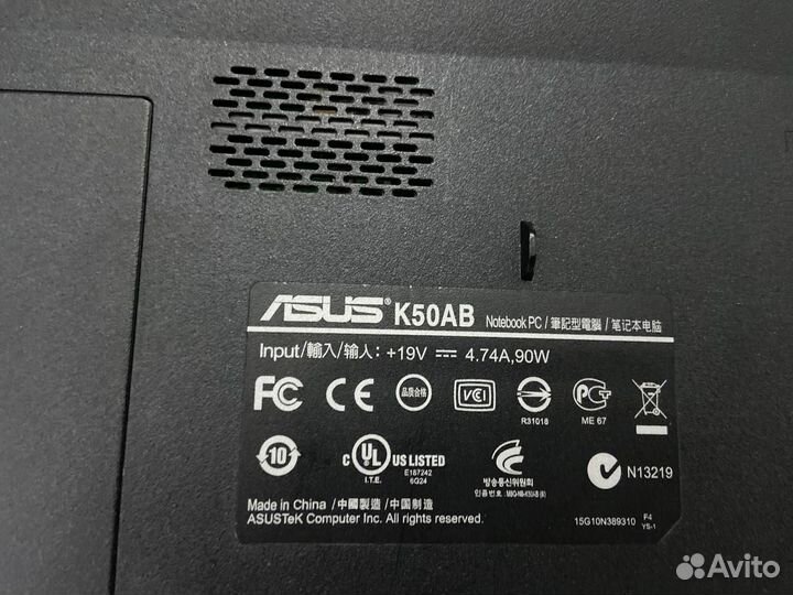 Разбор ноутбук asus K50AB