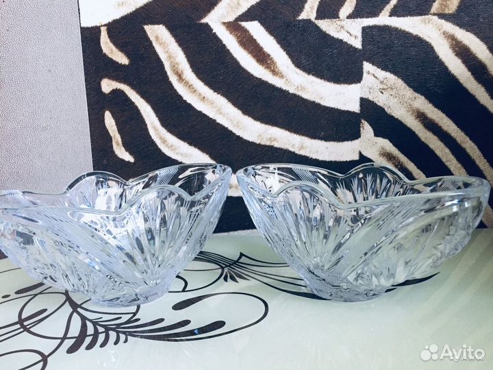 Конфетница хрустальная