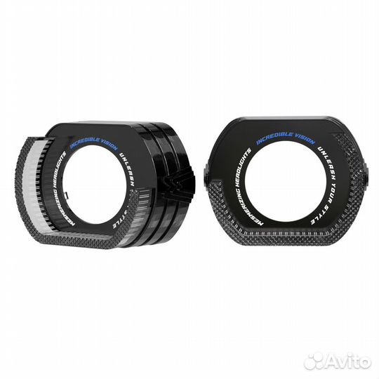 Бленда (маска) для линз с DRL Белый цвет L-образна