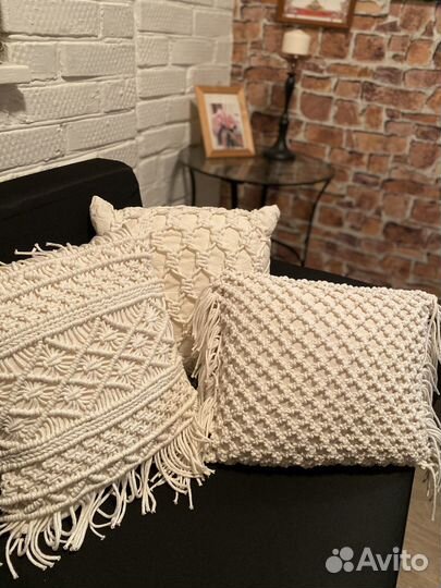 Подушка макраме