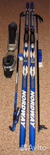 Беговые лыжи (коньковые) с ботинками 45 размер