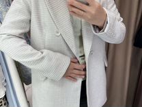 Твидовый пиджак olso светло серый