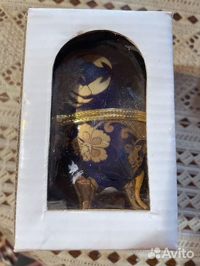 Шкатулка яйцо cobalt