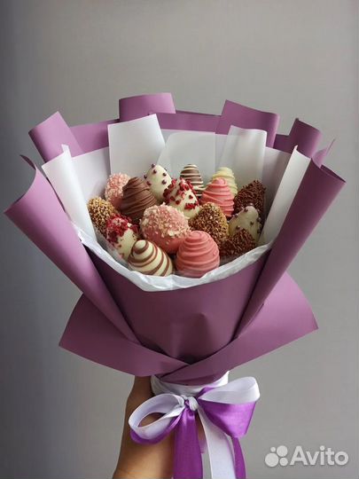 Букет из клубники в шоколаде