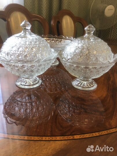 Ваза для фруктов,конфетница хрусталь