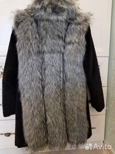 Шуба из экомеха, р-р 42 (индивидуальный пошив)