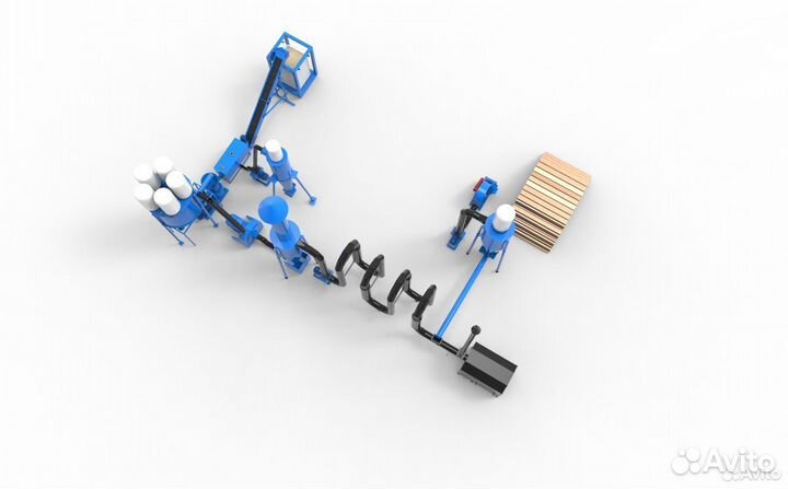 Производственная линия гранулирования 300 кг в час