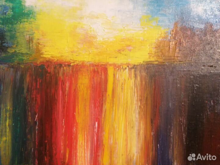 Картина маслом на холсте абстракция 30*45