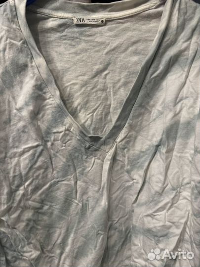 Футболка zara тай дай из плотного хлопка
