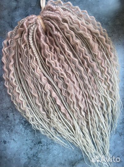 Локоны кудри дреды афро хвост