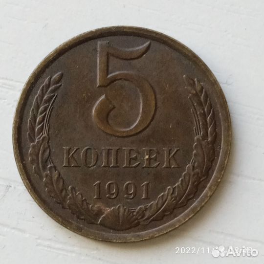 5 рублей 1991 года