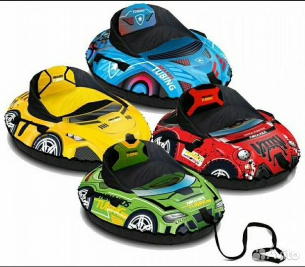 Тюбинг Ника Машинки со Спинкой 104см Много