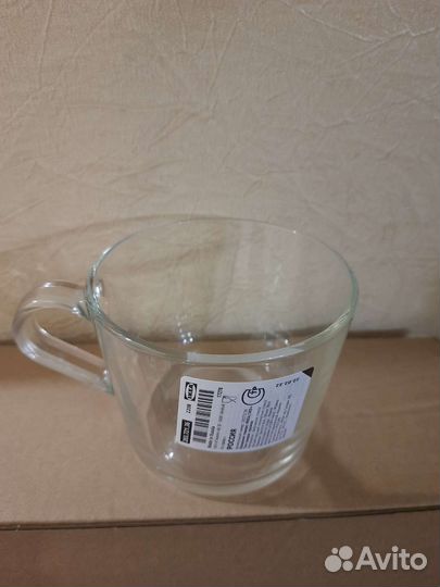 Кружка закалённое стекло IKEA Икеа 365+ высота 7см