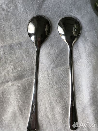 Антикварный столовый прибор Англия Италия серебро