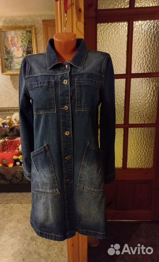 Платье джинсовое, р.46