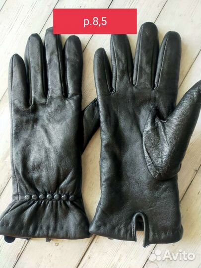 Перчатки женские кожаные новые