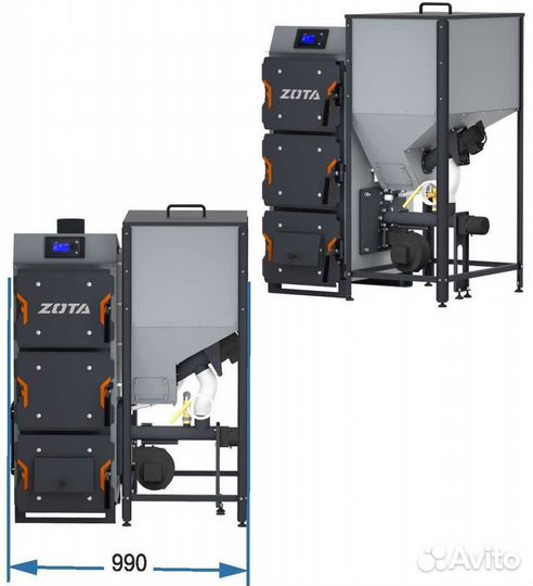 Котел твердотопливный пеллетный Focus Zota