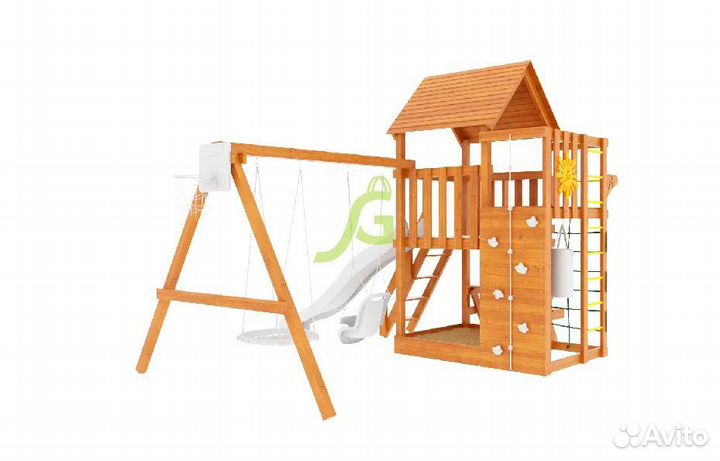 Детская площадка для дачи Крафт Pro (окрашенная)