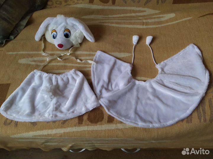 Новогодний костюм зайки для девочки