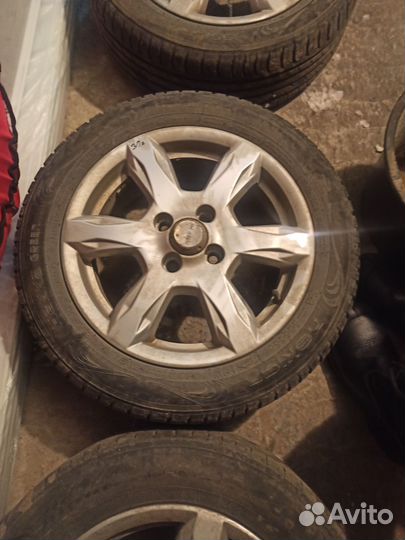 Литые диски r15с летней резиной 4*100
