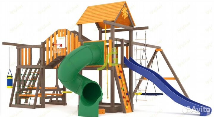 Детская площадка Панда Фани Мостик с трубой