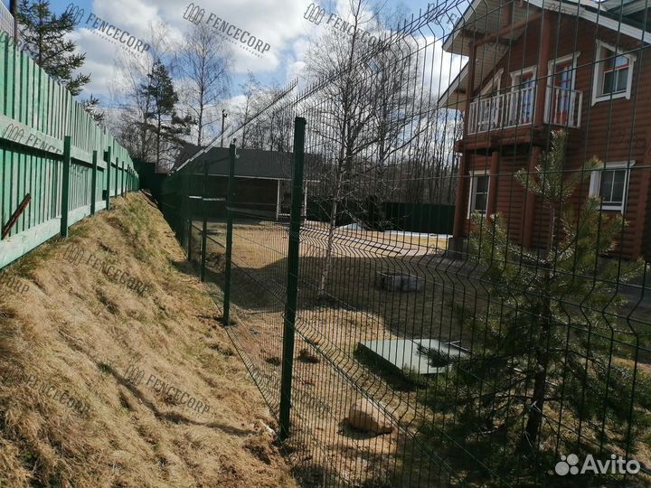Забор из сетки 3D Гиттер 5 мм. 1.5 метра под ключ