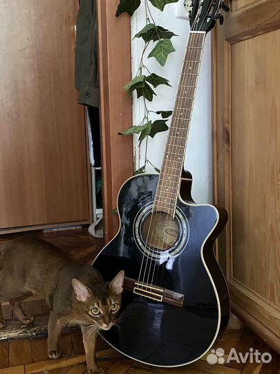 Электро акустическая гитара washburn черная